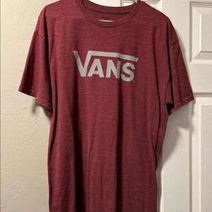 Vans Red Short Sleeve Tee with Iconic Logo